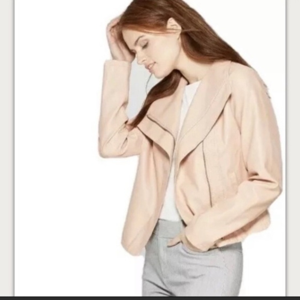 NWT A New Day soft faux leather jacket rose blush colored